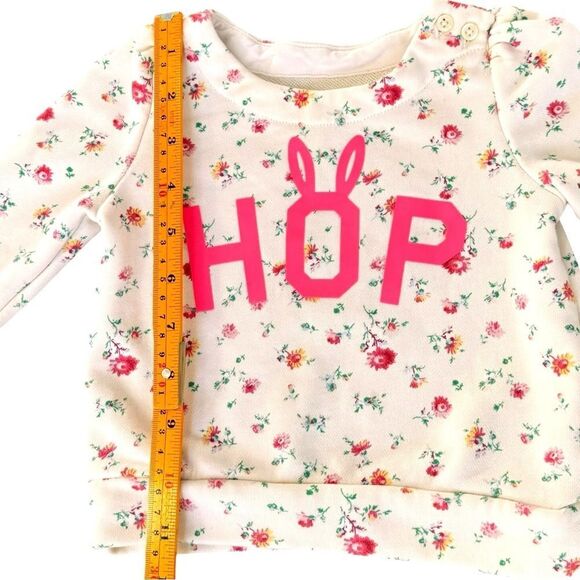 Baby GAP Girls Long Sleeve Floral Print 
Easter HOP Sweatshirt. 6-12 Months. - Picture 3 of 6
